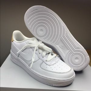 White/Gum Air Force 1s